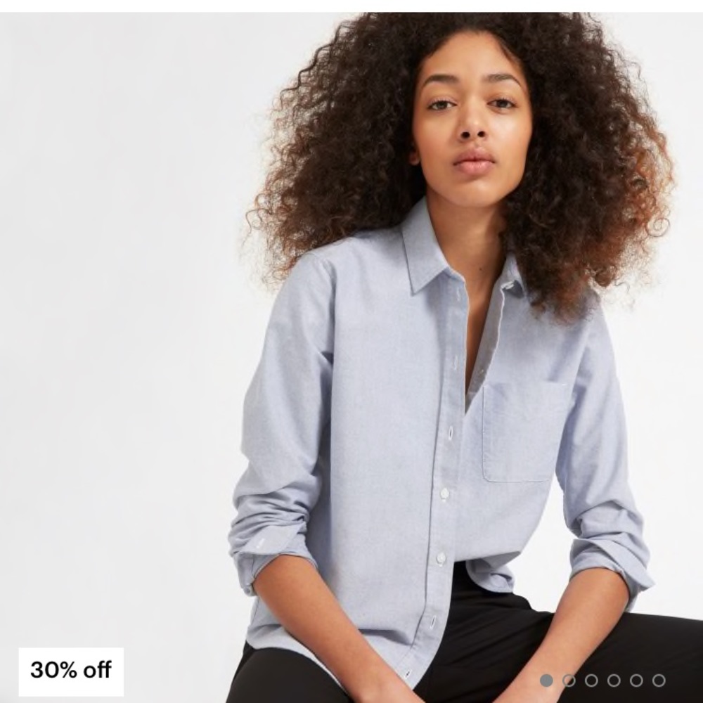 Everlane Blue Japanese Oxford Shirt